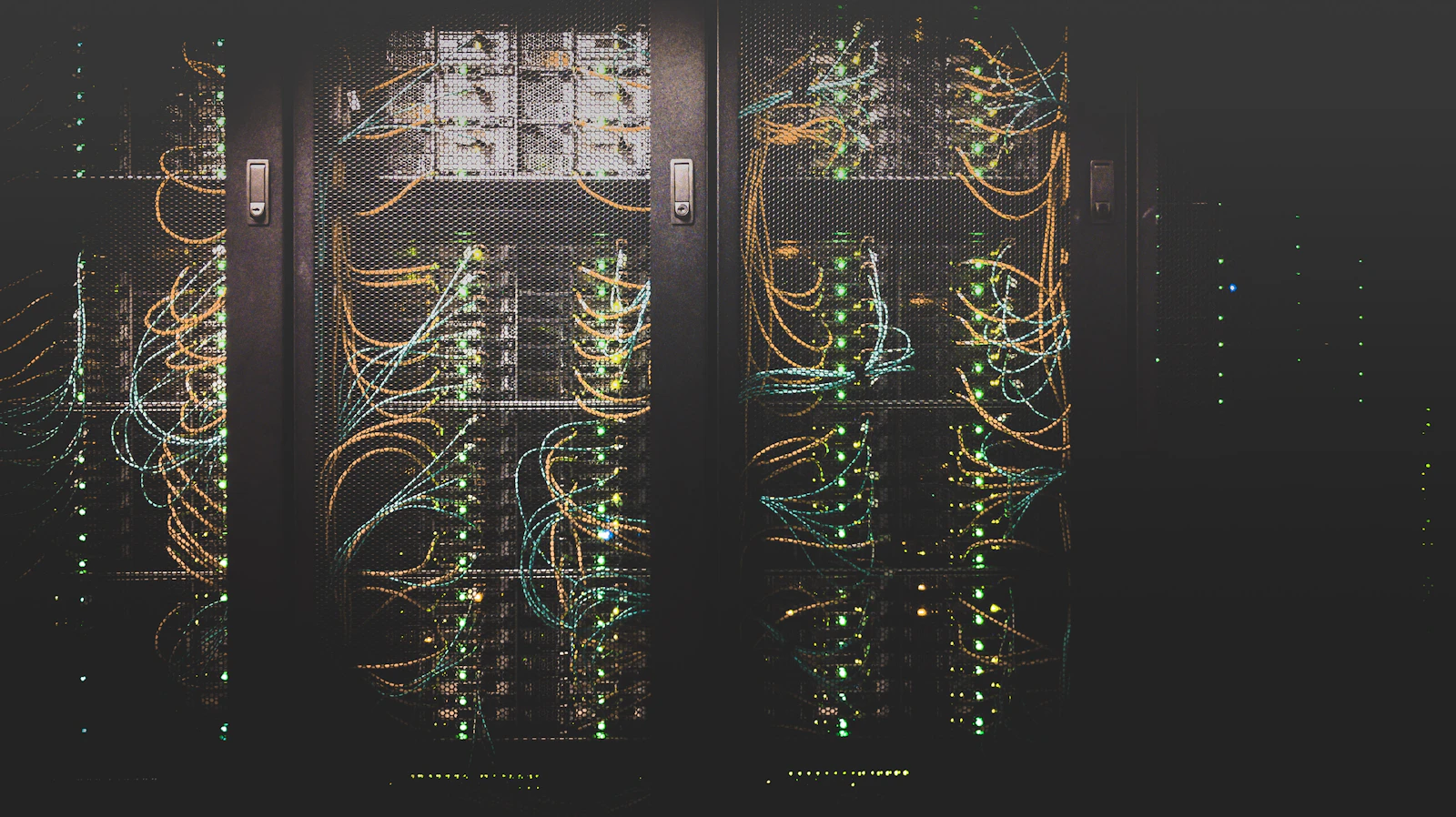 Serverkasten in een datacenter